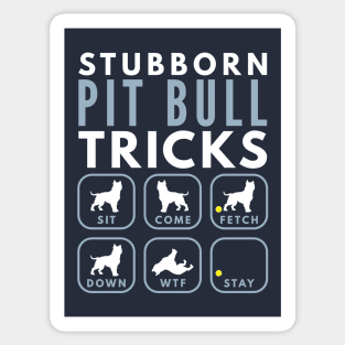 Stubborn American Pit Bull Terrier Tricks - Dog Training Sticker